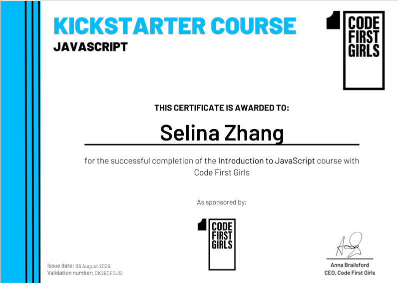 certificate